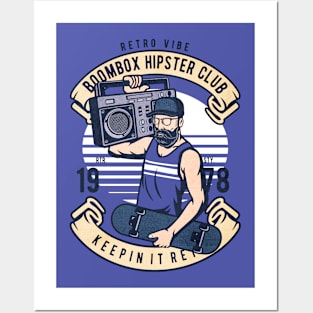 Boombox Hipster club Posters and Art